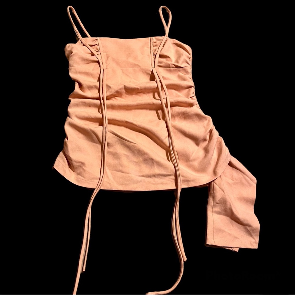 Jeans by Peace Boutique Rouched Asymmetrical Top